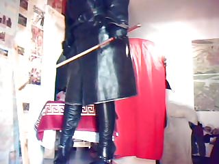 Tv Domina Madame Crudelitas In Leather Coat 1 free video