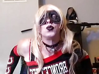Goth Cheerleader Strikes Again! Long Tease free video