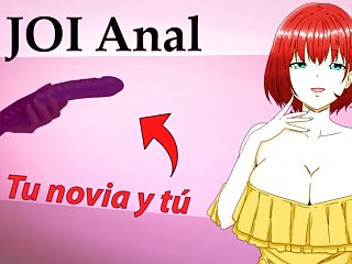 Spanish Joi Anal Hentai: Tu Novia Quiere Probar Su Dildo Doble free video