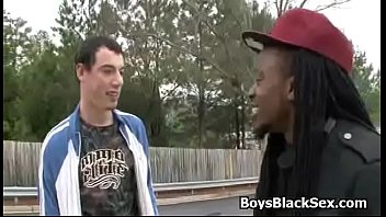 White Sexy Teen Gay Boy Enjoy Big Black Cock Deep In His Tight Ass 04
