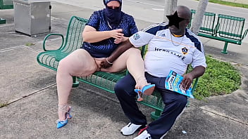 Hijab Muslim Milf Let Stranger At The Bus Stop Cum Twice On Her Big Meaty Pussy Lips (Public Outdoor) Bbw Ssbbw free video