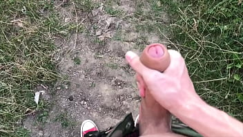 Teen Boy Jerking His Big Dick Using Two Hands Outdoor / Fit Boy /Hot / Cute free video