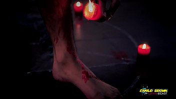 Horror Porn Candle Wax Ritual Summon A Sex Demon And Loud Cumshot Halloween free video