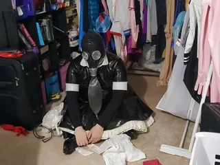 Pvc Sissy Various Breathplay Fun Gasmask Bagging free video