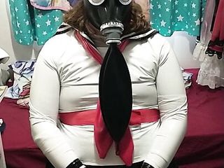 Pvc Sissy School Girl Does Breathplay Latex Mask Gasmask Eva Helmet free video