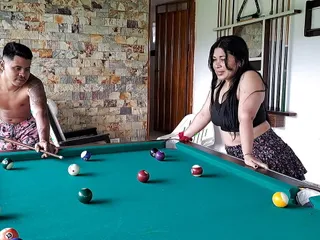 I Beat My Mother-In-Law Playing Pool And She Rewards Me With A Delicious Blowjob free video