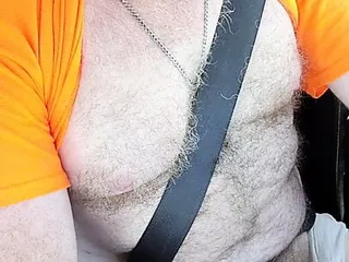 Pig Pulls Out His Small Hairy Dad Dick And Jacks Off In Car free video